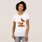 Teakup und roter Kardinal T-Shirt (Vorne ganz)