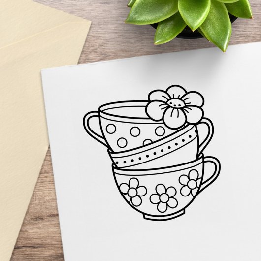 Teakups Gummistempel