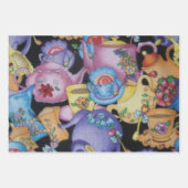 Teakups und Teapots Geschenkpapier Set (Vorderseite 3)