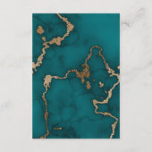 Teal-Achat-Marmor-Gold-Kintsugi-Menü-Einlage Begleitkarte (Rückseite)