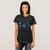 Teal & Purple Semicolon Suicide Prevention Awa T-Shirt (Vorne ganz)
