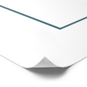 Teal and aqua blue flowers and foliage wedding poster (Ecke)