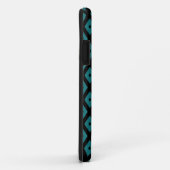 Teal and black diamond pattern Case-Mate iPhone hülle (Hinten/Rechts)