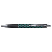Teal and black diamond pattern kugelschreiber (Rückseite)