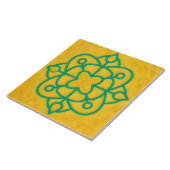 Teal and Gold Celtic Style Decorative Tile Fliese (Seite)