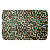 Teal and Gold Leopard Series Design 14 Badematte (Vorderseite)