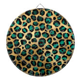 Teal and Gold Leopard Series Design 14 Dartscheibe (vorne)