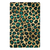 Teal and Gold Leopard Series Design 14 Mini Klemmbrett (Rückseite)