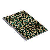 Teal and Gold Leopard Series Design 14 Notizblock (Rechte Seite)