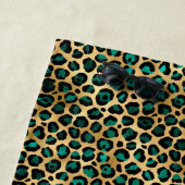 Teal and Gold Leopard Series Design 14 Strandtuch (Beispiel)