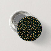 Teal and Gold Leopard Series Design 1 Button (Vorne & Hinten)