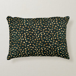 Teal and Gold Leopard Series Design 1 Dekokissen