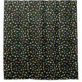 Teal and Gold Leopard Series Design 1 Duschvorhang (Vorderseite)