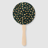 Teal and Gold Leopard Series Design 1 Fächer (Rückseite)