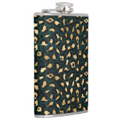Teal and Gold Leopard Series Design 1 Flachmann (Rechts)
