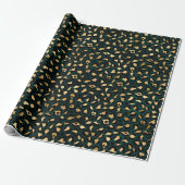Teal and Gold Leopard Series Design 1 Geschenkpapier (Ungerollt)
