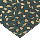 Teal and Gold Leopard Series Design 1 Kurzer Tischläufer (Ecke)