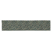 Teal and Gold Leopard Series Design 1 Kurzer Tischläufer (Horizontal)