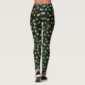 Teal and Gold Leopard Series Design 1 Leggings (Rückseite)
