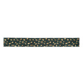 Teal and Gold Leopard Series Design 1 Satinband (Vorderseite)