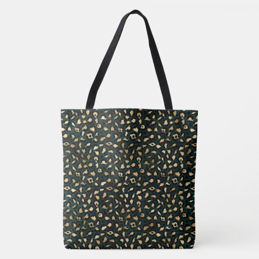 Teal and Gold Leopard Series Design 1 Tasche (Vorderseite)
