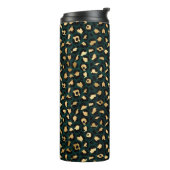 Teal and Gold Leopard Series Design 1 Thermosbecher (Nach links gedreht)