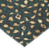 Teal and Gold Leopard Series Design 1 Tischdecke (Schrägansicht)
