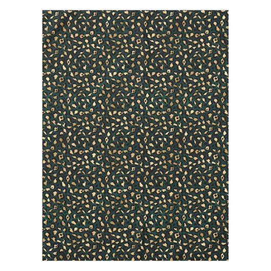 Teal and Gold Leopard Series Design 1 Tischdecke (Vorderseite)