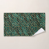 Teal and Gold Leopard Series Design 3 Badhandtuch Set (Handtuch)