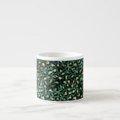 Teal and Gold Leopard Series Design 3 Espressotasse (Vorderseite)