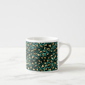 Teal and Gold Leopard Series Design 3 Espressotasse (Rechts)