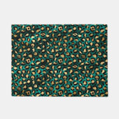 Teal and Gold Leopard Series Design 3 Fußmatte (Vorderseite)