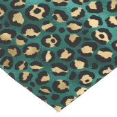 Teal and Gold Leopard Series Design 3 Kurzer Tischläufer (Ecke)
