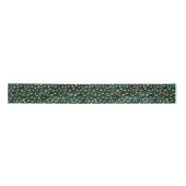 Teal and Gold Leopard Series Design 3 Satinband (Vorderseite)