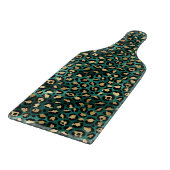 Teal and Gold Leopard Series Design 3 Schneidebrett (Ecke)