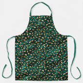 Teal and Gold Leopard Series Design 3 Schürze (Vorderseite)