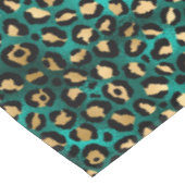 Teal and Gold Leopard Series Design 3 Tischdecke (Schrägansicht)