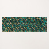 Teal and Gold Leopard Series Design 3 Yogamatte (Rückseite (Horizontal))