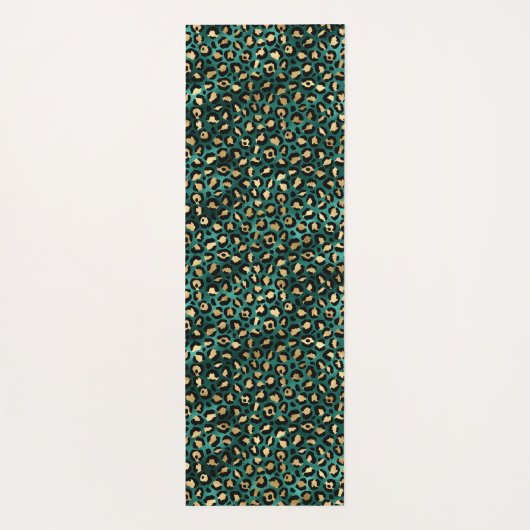 Teal and Gold Leopard Series Design 3 Yogamatte (Rückseite)
