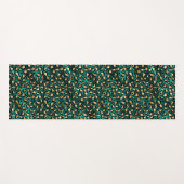 Teal and Gold Leopard Series Design 3 Yogamatte (Vorderseite (Horizontal))