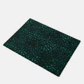 Teal and Gold Leopard Series Design 4 Fußmatte (Schrägansicht)