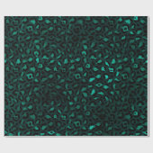 Teal and Gold Leopard Series Design 4 Geschenkpapier (Flach)