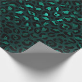 Teal and Gold Leopard Series Design 4 Geschenkpapier (Ecke)
