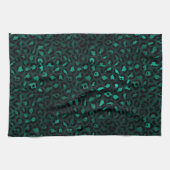 Teal and Gold Leopard Series Design 4 Geschirrtuch (Horizontal)