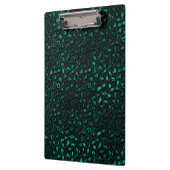Teal and Gold Leopard Series Design 4 Klemmbrett (Links)