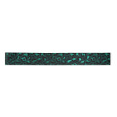 Teal and Gold Leopard Series Design 4 Satinband (Vorderseite)
