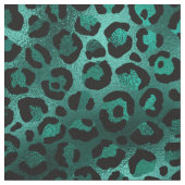 Teal and Gold Leopard Series Design 4 Stoff (Nahaufnahme)