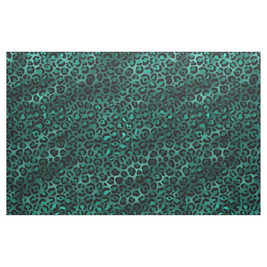 Teal and Gold Leopard Series Design 4 Stoff (Fat Quarter (45,7 x 55,9 cm))
