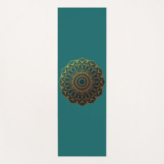 Teal and Gold Mandala Yogamatte