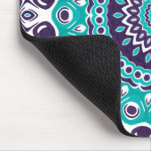 Teal and Indigo Mandala Design Mousepad (Ecke)